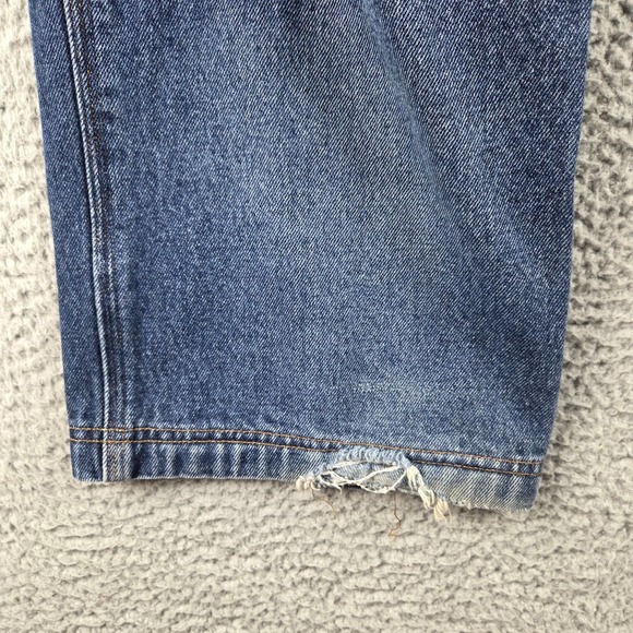 Duluth Trading Jeans Mens 36x32 (34x31) Blue Denim Workwear Distressed - Picture 13 of 14